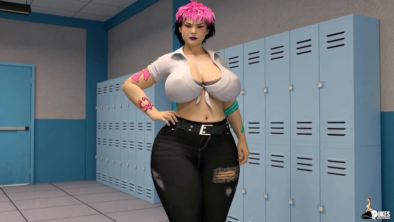 Dukes Hardcore Honeys: Эмо с большими сиськами и фигуристую секретаршу трахают как дешевые шлюшки в видео от первого лица