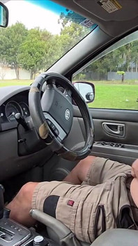 Wank off in the Car