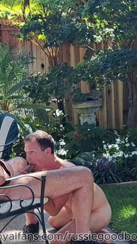 Stepdaddy Jay Taylor Gets Backyard Blowjob