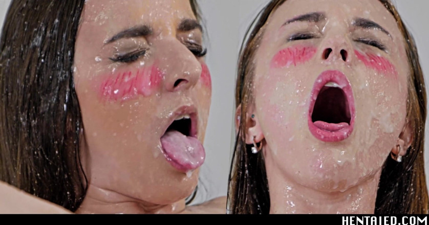 Hentaied: Echte hentai - volledige frisse Ahegao-explosie