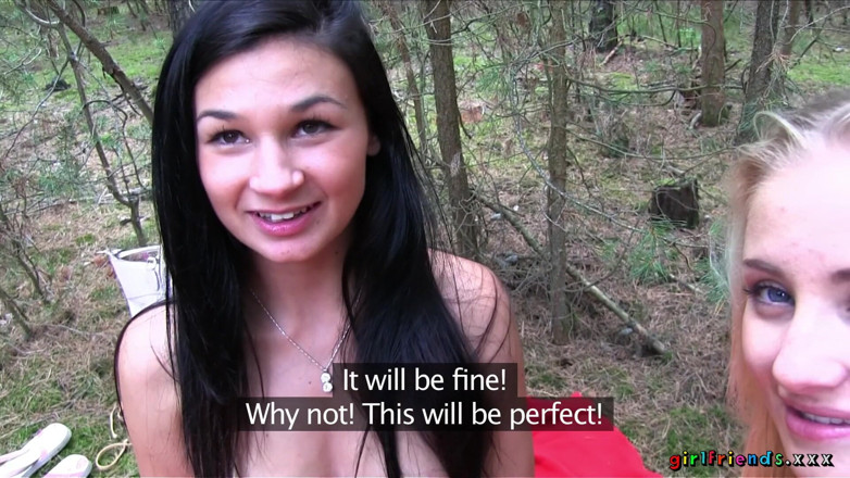 Girlfriends XXX: Girlfriends XXX - Petite Keira &amp; Michelle Find a Secluded Spot for...