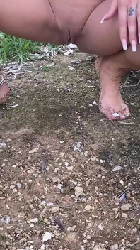 Blonde Teen Pees Twice by the Sea!