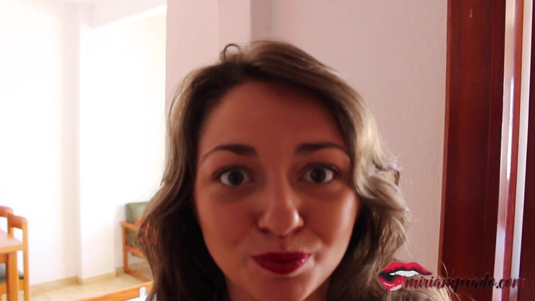 Miriam Prado: Horny does blowjob to maintenance guy and cumshot in mouth...