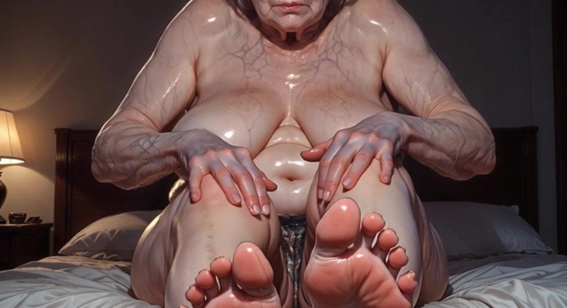 YOUR BEST FANTASY: Nenek tua minyak kakinya yang keriput besar - pijat kaki berminyak...