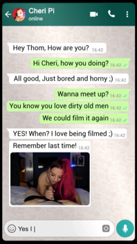 Cheri Pi Whatapp Sexting an Old Man