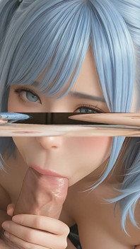 Cute Femboy Futa Titfucking Herself with Long Deep Loving Strokes