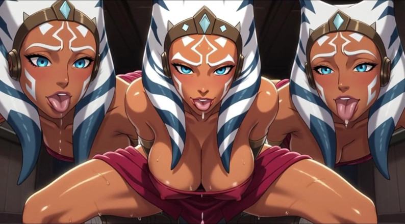 My night collection: Ahsoka Tano kompilasi CGI 3D erotik lengkung besar-besarannya dan pose provokatif...