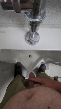 Pissing Ina Public Bathroom.