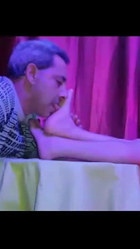 Husband Kisses Her Feet and She Sucks His Friend