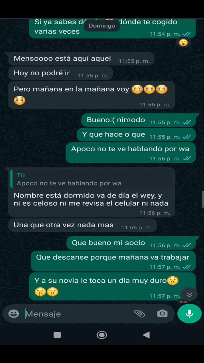 Mexicasero: Whatsapp chat mit meiner untreuen nachbarin, für kleidung verkauft