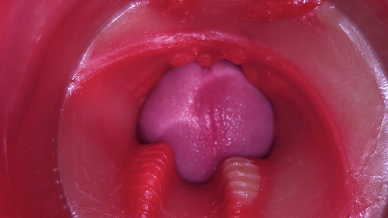 Creme sperm: Super sperma i vagina. Utmärkt intern kamera