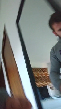 Stepdaddy's Huge Cock Masturbate at Mirror