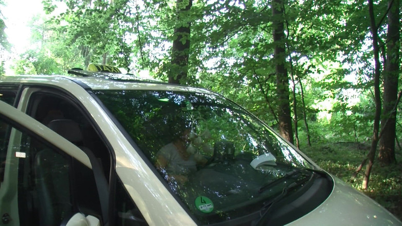 Erotic Club: タクシーローズバッド脱出のティーラス - ぽかん開いた肛門が濡れて飛び出す