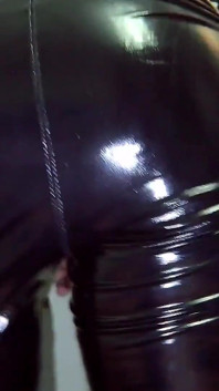 Quente calças de vinil, fetiche de foda e gozada