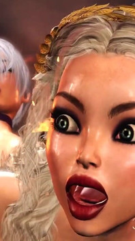 Super heißes schwanzgirl spielt mit einer sexy prinzessin in der mittelalterlichen burg