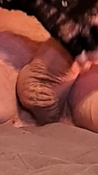 Komplettes video von meinem großen schwanz mit halsband und latex-kapuze