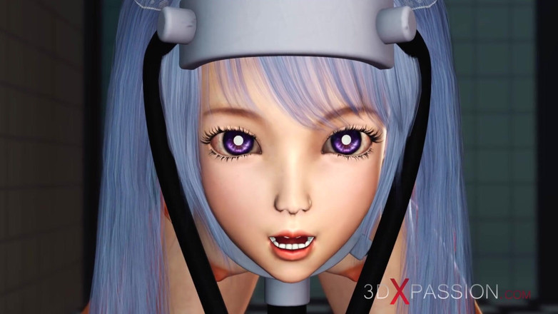 3dxpassion: Máquina de follar. Chica universitaria japonesa se la follan duro...