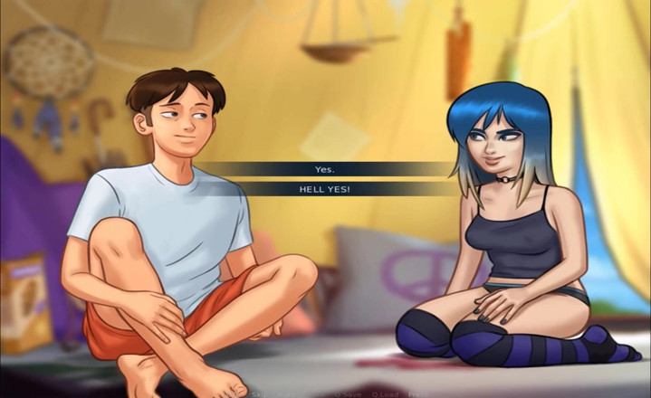 Hentai World: Summertime saga - fuck students roof night