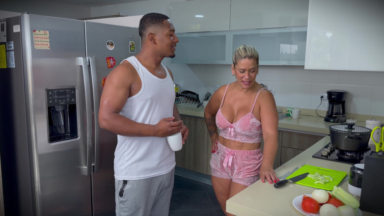 Cata Sanchez: My stepson's horny best friend with a big black cock...