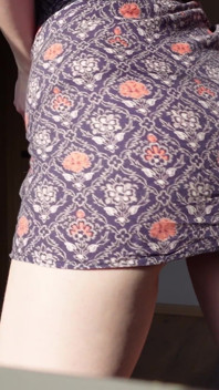 Teasing You by Showing What I Have Under My Dress