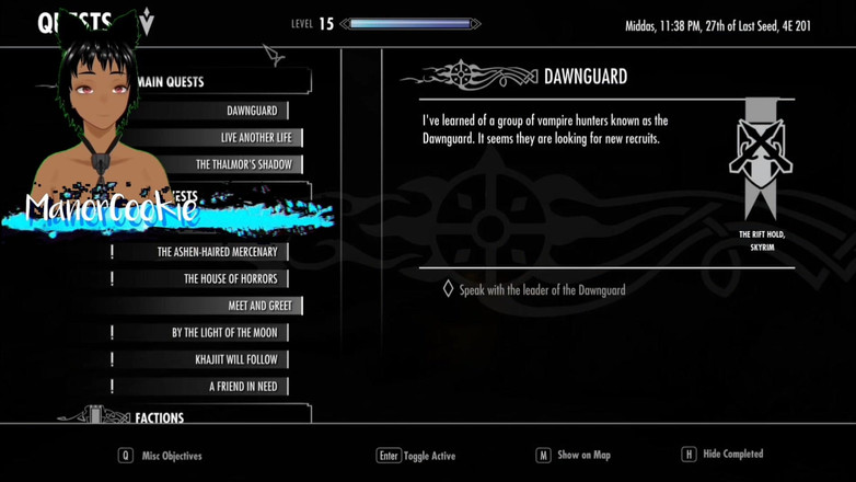 Manor Cookie: Skyrim B e L Mod - è andato a unirsi ai compagni...