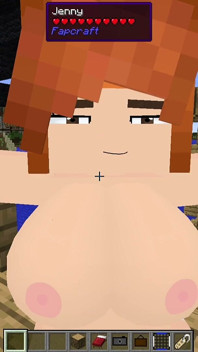 MinecraftジェニーモッドFapcraft - ナミはムラムラしていて、素敵な胸とお尻を持っています!