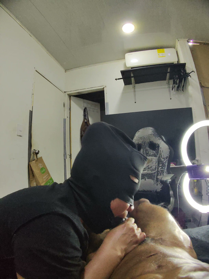 Cum-lobian dickdrainers: Throat Champ Black Mask 3