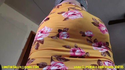 Long Toe Sally Big Buns: Twerking pakaian cetakan bunga