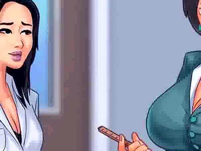 Summertime saga: MILF professor walks around the college with dildo in her pussy ep 73 (Dirty GamesXxX)