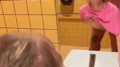 Seduced a Girl and Fucked Her in a Nightclub Toilet