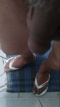 Rehearsing in the Kitchen with Dripping Soft Cock