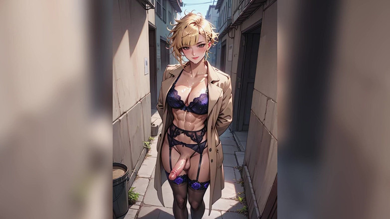 Shemale AI Porn: Шмель с большим членом трахает задницу девушки