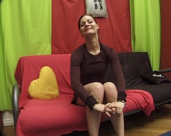 YOUR FIRST PORN: Hot Jacky with a Wooden Spoon in Her Ass