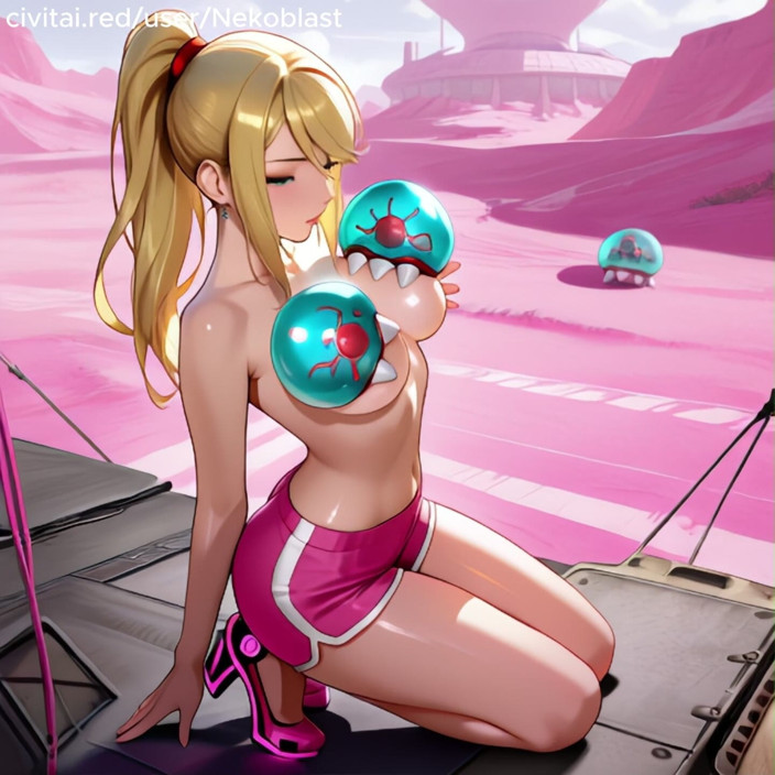 Nekoblastai: Samus Metroid в гэнгбэнге Сай