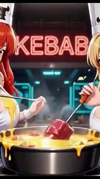Divertido video de cocinero, animación Ai