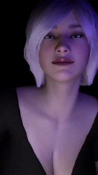 Girl stripping and giving you a blow job: 3d porn POV