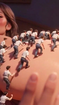 Giantess Wet Pussy - Tiny Men Climbing & Exploring Her Body