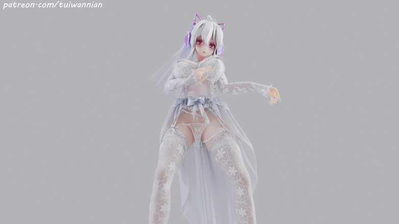 MikuMotion: [mmd] abito da sposa debole T-ara amore da sposa bianco
