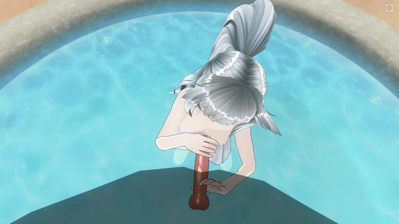 H3DC: 3D HENTAI - Melhor namorada masturba seu pau no banheiro