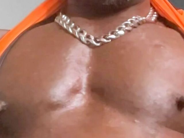 Big Muscle Chest Roid Belly Perverted Stepdad in Self Indulgent Solo Sex Session (Black mature kinky muscle)