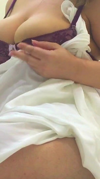 Busty Blonde MILF Masturbates Until She Cums in a Hotel