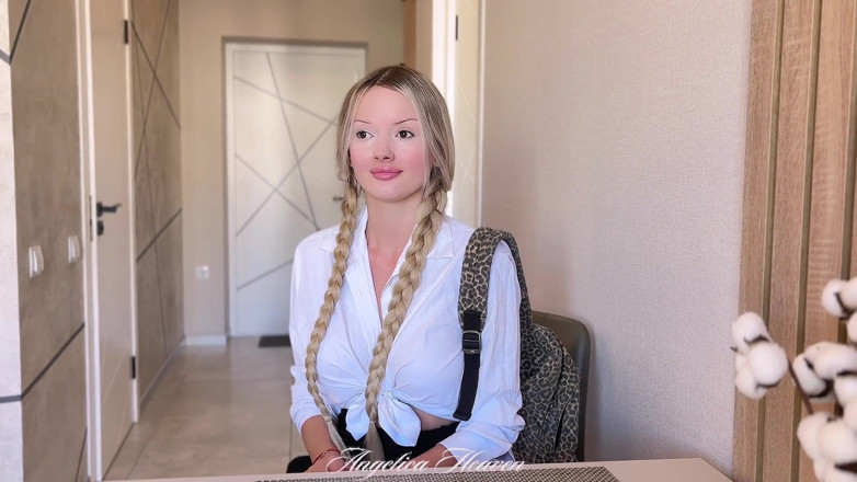 AngelicaHeaven: Genç kız porno seçmelerine geldi ve götten sikildi