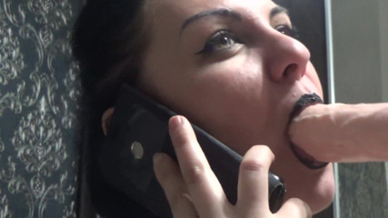 Sexy Milf: Taboo babysitter for you! BJ while talking on phone!
