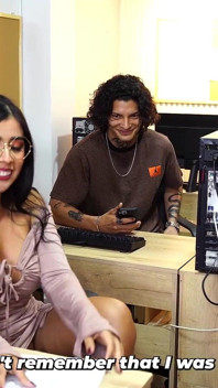 Brunette Big Ass Secretary Offers Her Help to the Bosss Stepson in the Office to Gain an Advantage