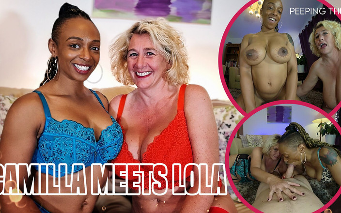 PeepingThom: Sex în trei interrasial - Camilla Creampie și Lola Marie