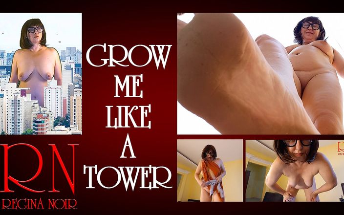 Regina Noir: Crescer como uma torre. Secretária gigante no escritório. o gerente...