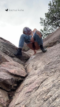 Aspen, Bonni, and I Almost Got Caught Peeing on This Cliff!