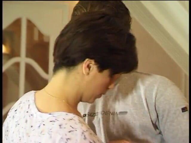 Prego Twats Need It: Pregnant brunette lady gets fucked by young fella