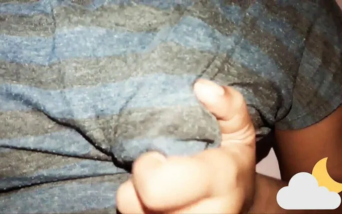 Tharumini_Official: Indian Teen Girl Playing with Her Natural Tits - Nipple Play
