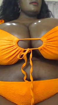 Curvacious Black BBW Showing off in a Sexy Lingerie